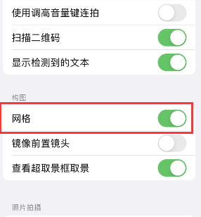 菏泽苹果手机维修网点分享iPhone如何开启九宫格构图功能 